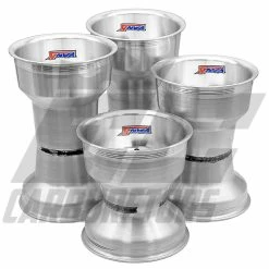EC Carburetors Van K Complete 6-Inch Silver Wheel Set For Dirt LTO Karts