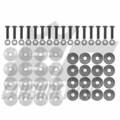 EC Carburetors White Plastic Kart Body Bolt & Washer Kit